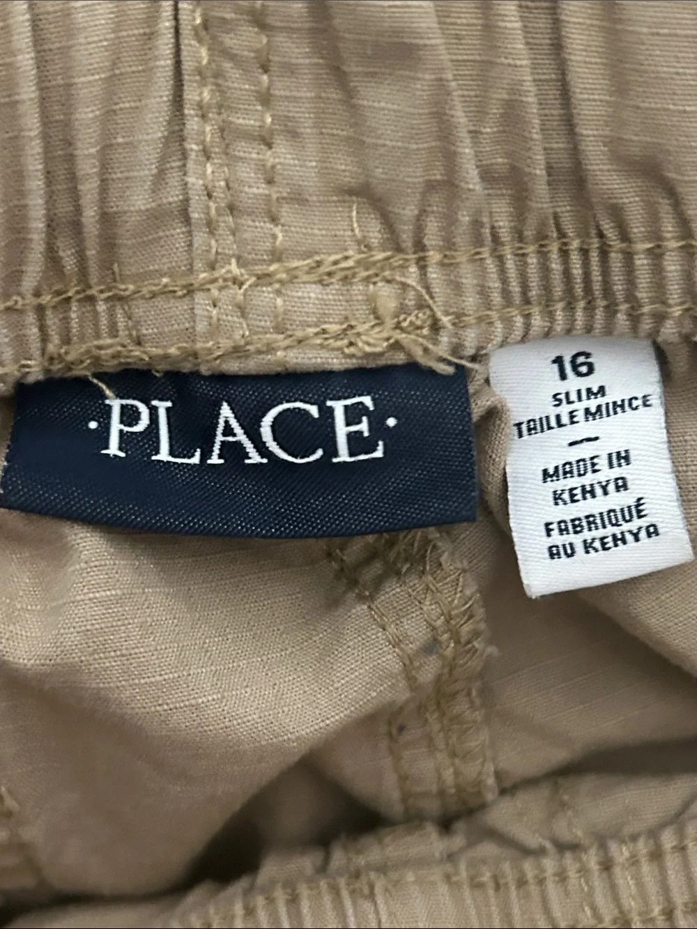 The Children's Place Khaki Cargo Shorts - Tan - 2 pair